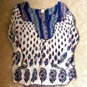 Lucky Brand gauzy blouse